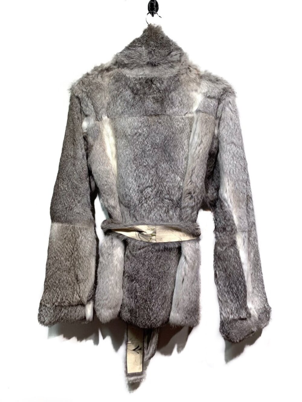 Dolce & Gabbana Rabbit Fur Reversible Coat with Floral Painting - Picture 9 of 9